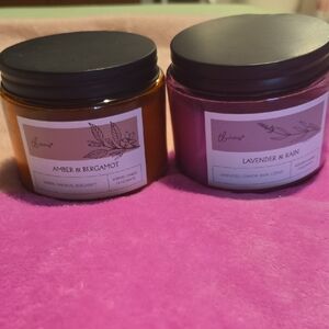 Amber & Bergamot and Lavender & Rain Candle Set